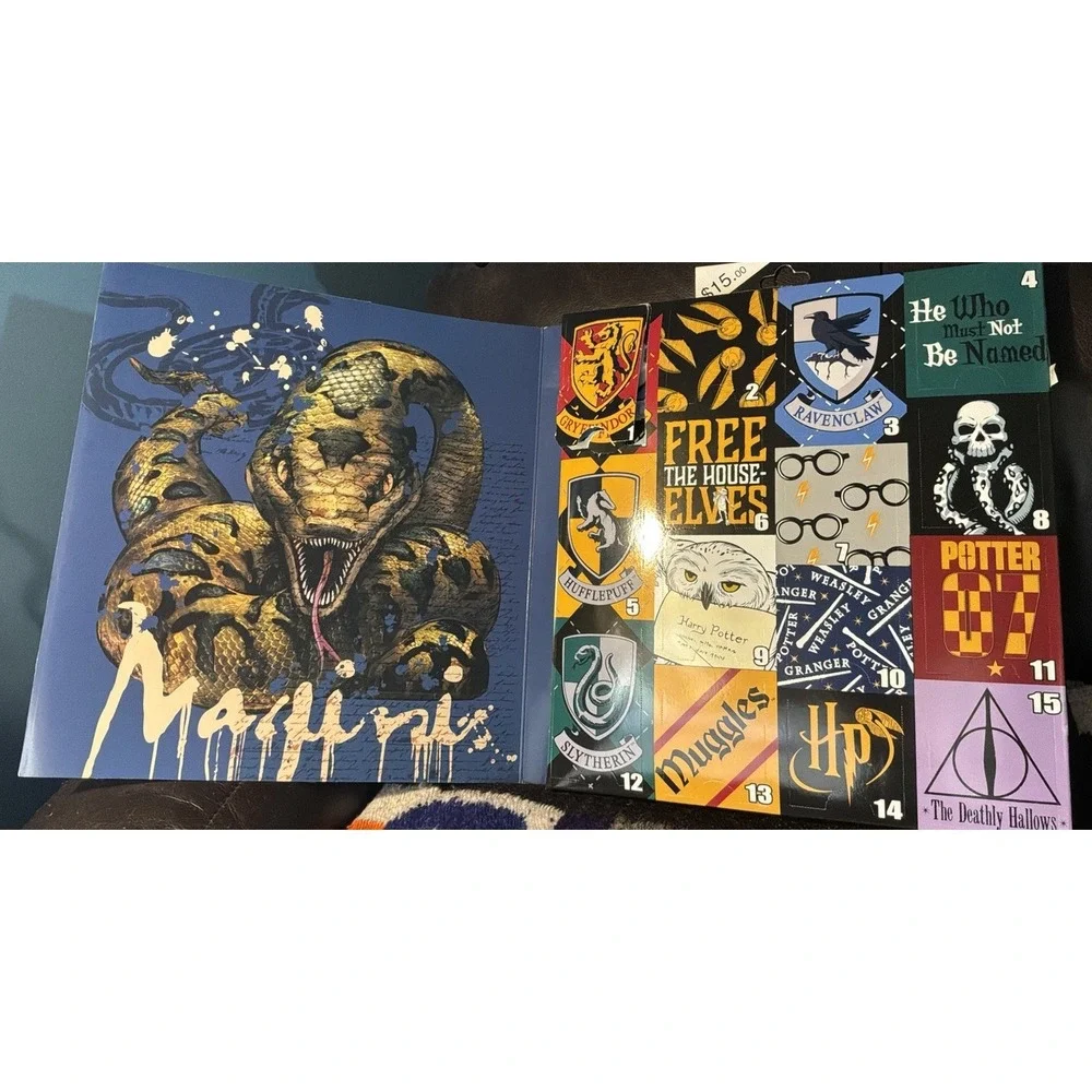 Harry Potter 15 Days Of Socks Mens Size 6-12 1 Door Open Socks Still There